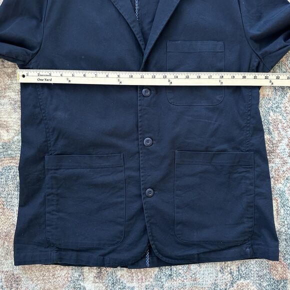 Bridge & Burn Monroe Jacket Blazer Mens XL Navy Blue Large Patch Pockets $158 - Picture 9 of 11